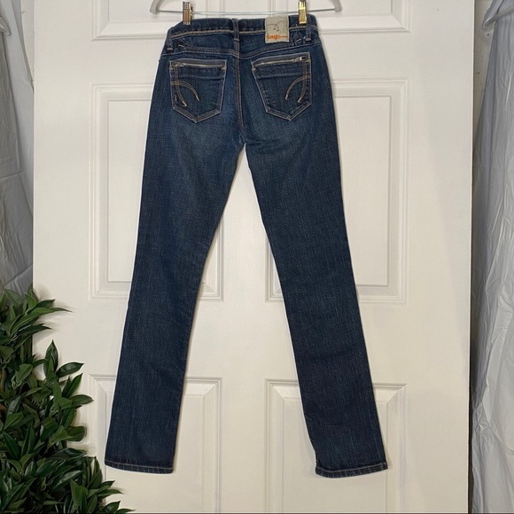 Tag+ Jeans ID# 7005 Straight Leg Jeans Size 26 Low Rise Y2K With Stretch - Picture 6 of 10